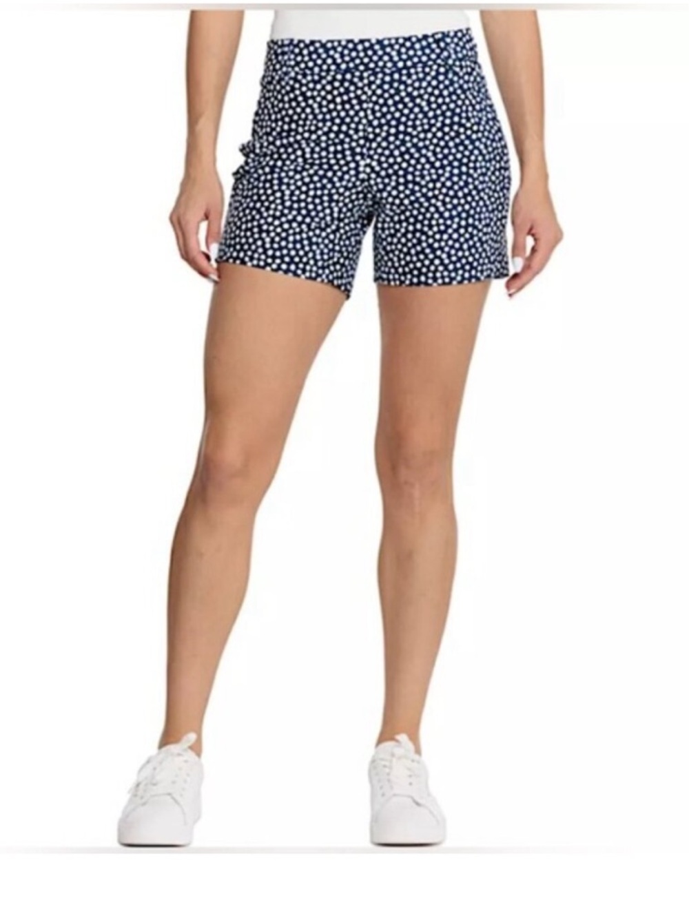 Spanx - Sunshine Shorts 4” - navy/white polkadot - size S